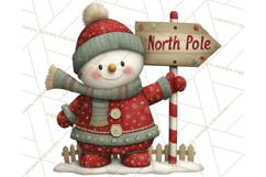 Christmas Snowman Clipart PNG Product Image 2