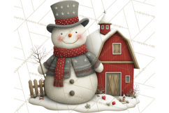 Christmas Snowman Clipart PNG Product Image 2