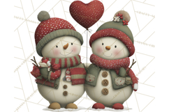 Christmas Snowman Clipart PNG Product Image 4