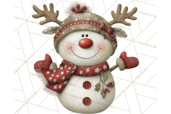 Christmas Snowman Clipart PNG Product Image 4