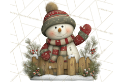 Christmas Snowman Clipart PNG Product Image 3