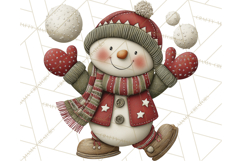 Christmas Snowman Clipart PNG Product Image 5