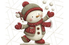 Christmas Snowman Clipart PNG Product Image 2