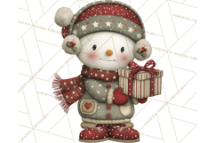 Christmas Snowman Clipart PNG Product Image 5