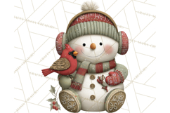Christmas Snowman Clipart PNG Product Image 2