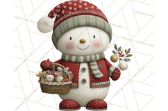 Christmas Snowman Clipart PNG Product Image 4