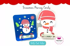 Snowman Money Gift Card, Christmas Money Card Cut File Product Image 1