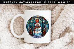 Snowman 11oz, 15oz Mug Sublimation PNG Design Product Image 1