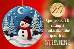 Snowman Ornament Bundle | Felt Christmas Ornaments Png Product Image 2