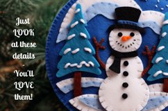 Snowman Ornament Bundle | Felt Christmas Ornaments Png Product Image 3