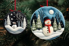 Snowman Ornament Bundle | Felt Christmas Ornaments Png Product Image 4