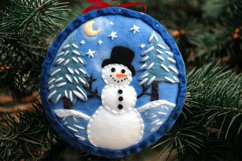 Snowman Ornament Bundle | Felt Christmas Ornaments Png Product Image 5