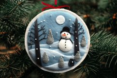 Snowman Ornament Bundle | Felt Christmas Ornaments Png Product Image 6