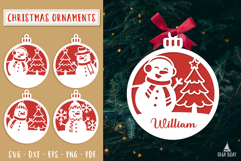 Snowman Ornament Custom Christmas Laser cut