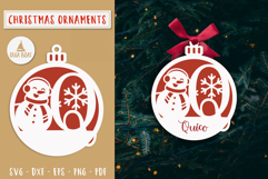 Letter Q Christmas Personalized Ornament Laser cut Product Image 1