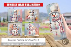 Tumbler Wrap Snowman Painting Product Image 1