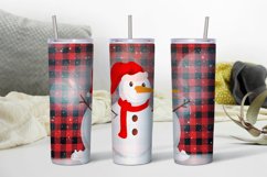 Snowman Tumbler Sublimation Png, 20oz Skinny Tumbler Png Product Image 1