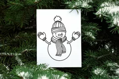 Snowman SVG Design with Mittens, Scarf and Hat for T-shirts, Mugs, Pillows, Christmas Home Decor. This Winter Design is Compatible with Cricut and Silhouette
