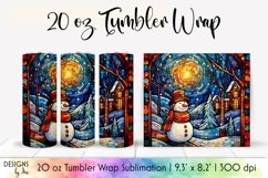 Stained Glass Christmas Tumbler Wrap Sublimation Bundle Product Image 5
