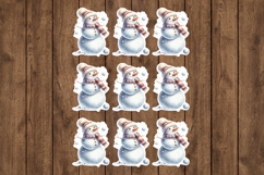 Snowman Printable Stickers - PNG Sticker Sheet