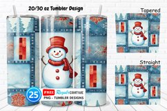 Snowman Quilt 20/30oz Tumbler, BONUS 25 Tumbler Product Image 1