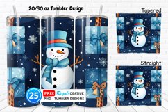 Snowman Quilt 20/30oz Tumbler, BONUS 25 Tumbler Product Image 1