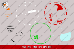 Christmas Round Sign Bundle SVG, Snowman Door Sign Product Image 10