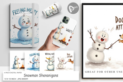 Snowman Shenanigans Digital Paper Product Image 1