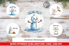 Snowman Shenanigans Wind Spinner Product Image 1