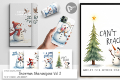 Snowman Shenanigans Digital Paper Product Image 1