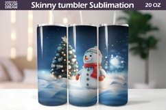 Snowman Tumbler Design | Winter Tumbler Wrap Product Image 1