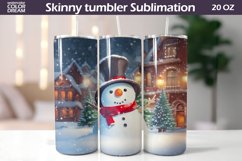 Christmas Tumbler Sublimation | Snowman Tumbler Wrap Product Image 1