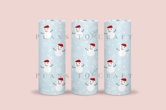 snowman skinny tumbler sublimation wrap with high resolution 300 DPI and transparant background perfect for 20oz and 30oz skinny tumbler