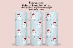 snowman skinny tumbler sublimation wrap with high resolution 300 DPI and transparant background perfect for 20oz and 30oz skinny tumbler