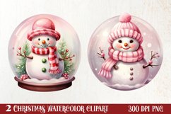 Snowman In Snow Globe Clipart Sublimation, Christmas SVG Product Image 1