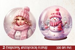 Snowman In Snow Globe Clipart Sublimation, Christmas SVG Product Image 1