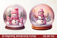 Snowman In Snow Globe Clipart Sublimation, Christmas SVG Product Image 1