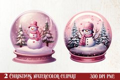 Snowman In Snow Globe Clipart Sublimation, Christmas SVG Product Image 1