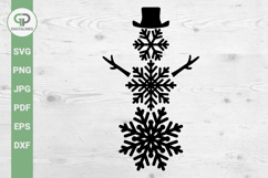 Snowman SVG Snowflakes SVG Christmas SVG Product Image 1