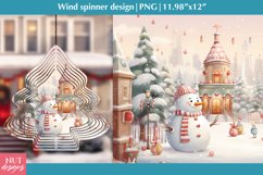 Christmas wind spinner Funny Snowman PNG wind spinner design Product Image 1