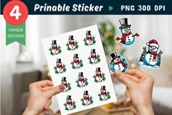 Snowman Sticker Clipart Product Image 1