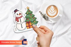 Snowman Sticker, Christmas Sticker Printable Product Image 1