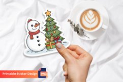 Snowman Sticker, Christmas Sticker Printable Product Image 1