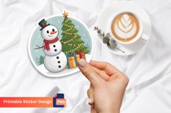 Snowman Sticker, Christmas Sticker Printable Product Image 1