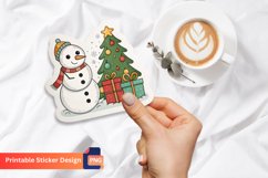 Snowman Sticker, Christmas Sticker Printable Product Image 1