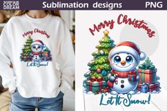Funny Snowman Sublimation Design | Christmas Quote T Shirt Product Image 1