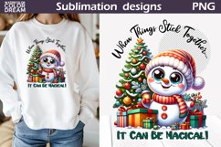 Funny Snowman Sublimation Design | Christmas Quote T Shirt Product Image 1