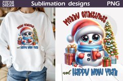 Funny Snowman Sublimation Design | Christmas Quote T Shirt Product Image 1