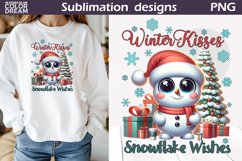 Funny Snowman Sublimation Design | Winter Quote T Shirt Product Image 1