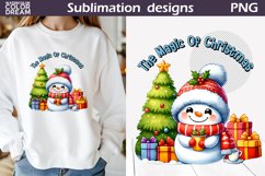 Cute Snowman Sublimation Design | Christmas Quote T Shirt Product Image 1